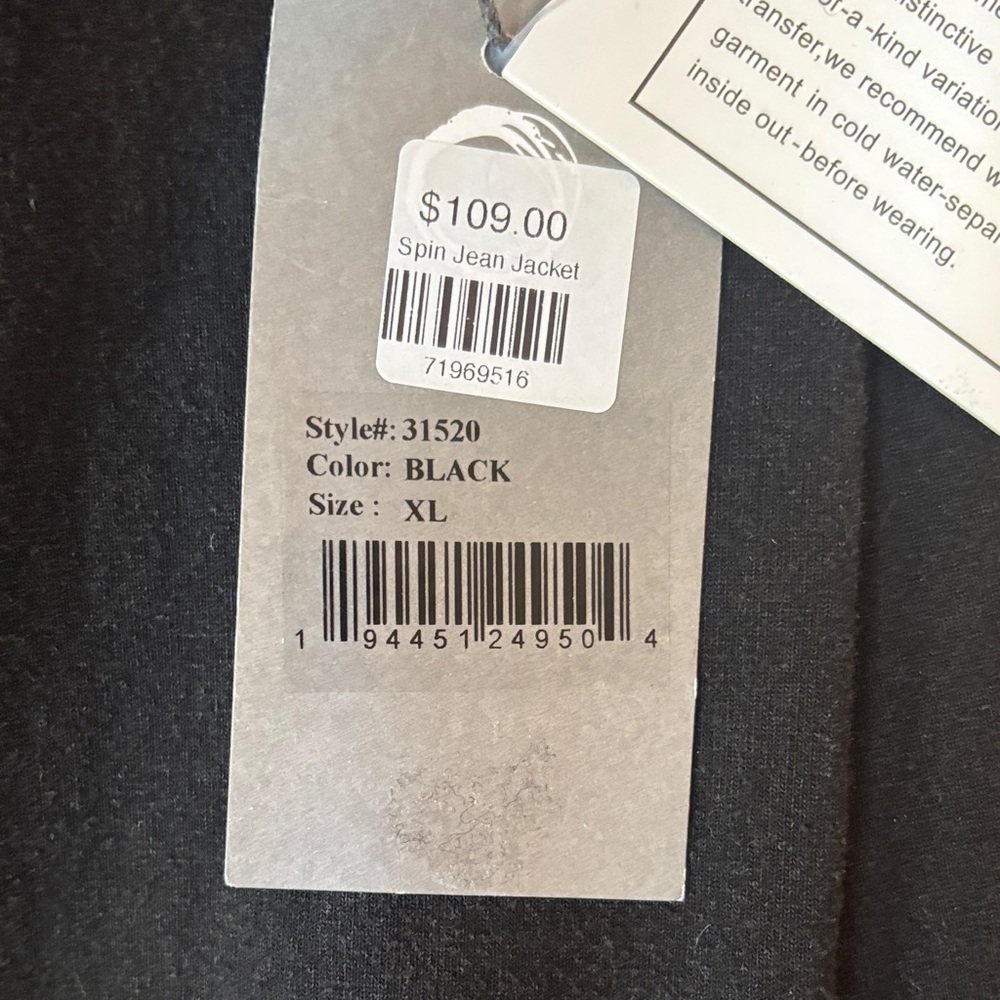 NWT Habitat Classic Black Jean Jacket - Picture 3 of 6